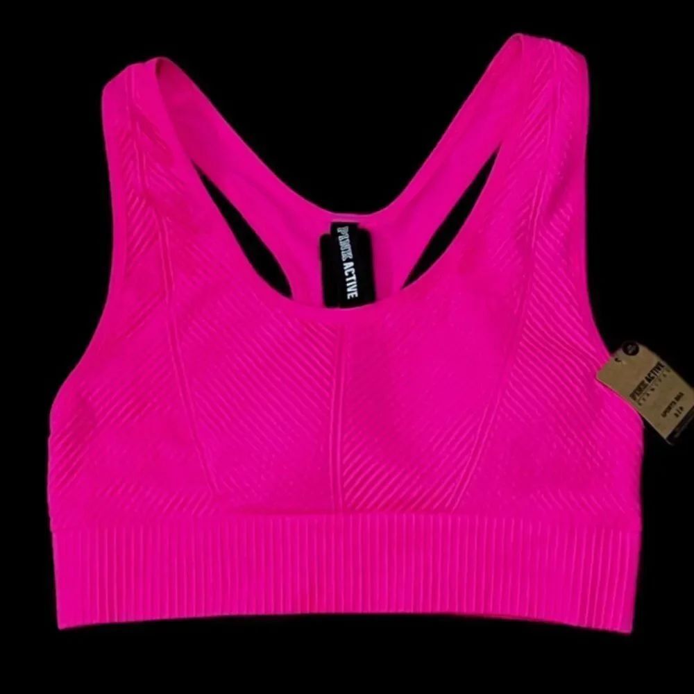 Victorias Secret Pink Active Seamless Lightly Lined Padded Gym sport bra Pink S